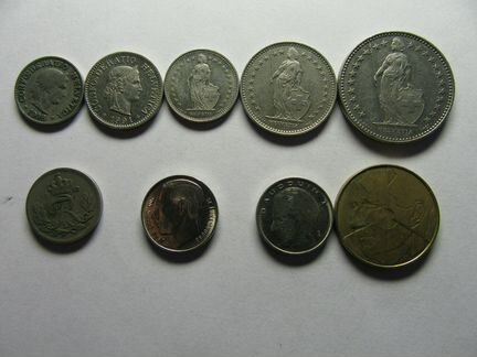 Монеты 11 стран Европы