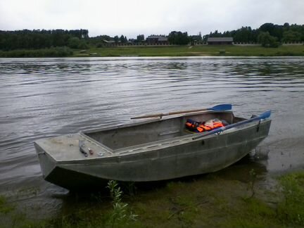 Продам гребную (моторную) алюминевую лодку+мотор