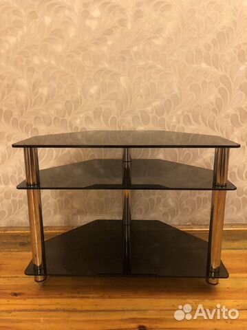 Стеклянная тумба под телевизор 80*50. Высота 60