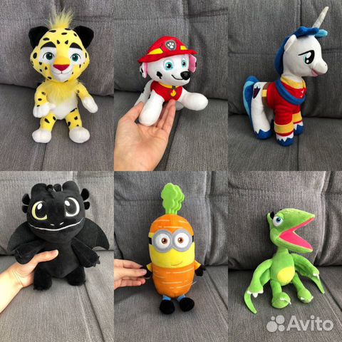 Мульт-герои мягкие,есть музыкальные,идеальное сост