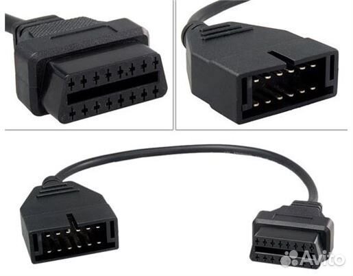 Адаптер ваз GM 12 Pin - OBD1 OBD2 16 Pin