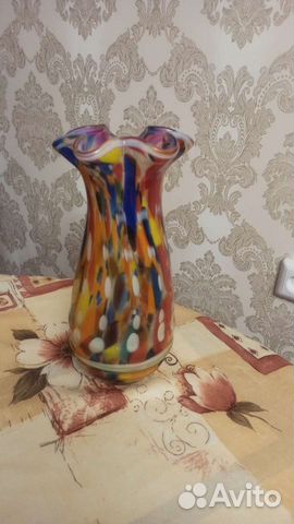 Ваза цветное стекло
