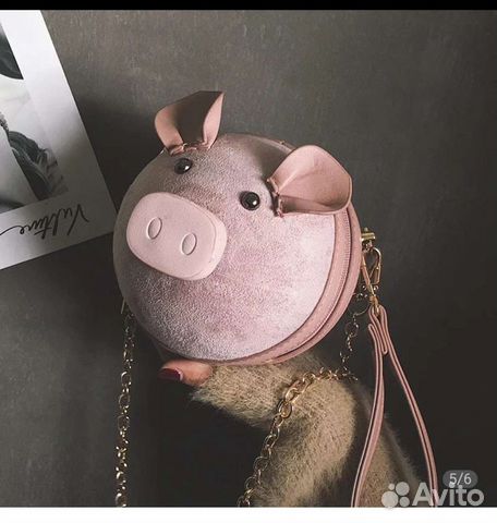 Сумка клатч женская через плечо - свинка