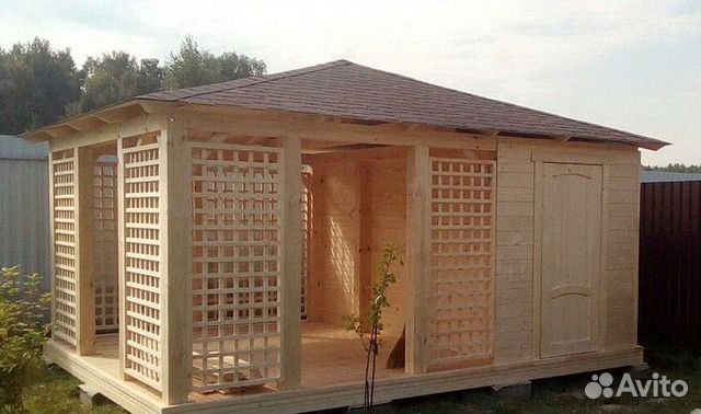 Беседка В Японском Стиле С Хозблоком 3х5 под ключ