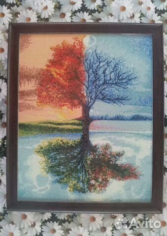 Готовая работа алмазной вышивки