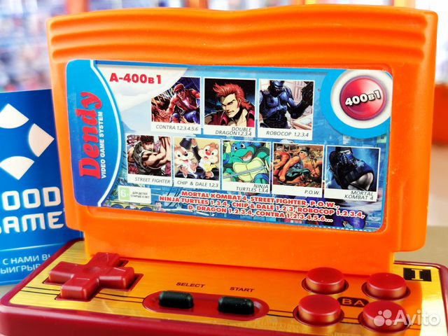 Денди 8-bit. Картридж 400 в 1 Сборник игр. Новый