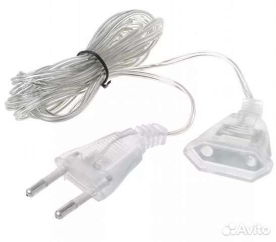 Удлинитель для гирлянды прозрачный 5м