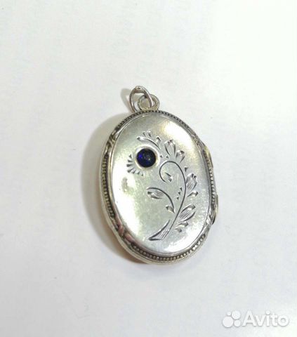 Кулон локет, серебро 875 проба