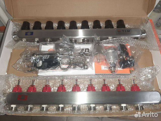 Коллектор для теплого пола на 9 контуров TIM