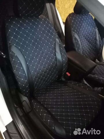 Чехлы хендай солярис Франт+ алькантара