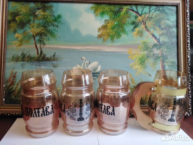 Цветное стекло, пивные бокалы