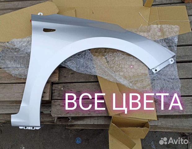 Крыло переднее правое серебристое в цвет Solaris 2