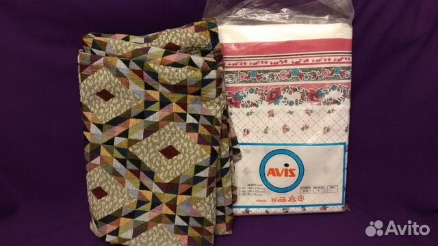 Комплект белья Индия, покрывало жакардовое СССР