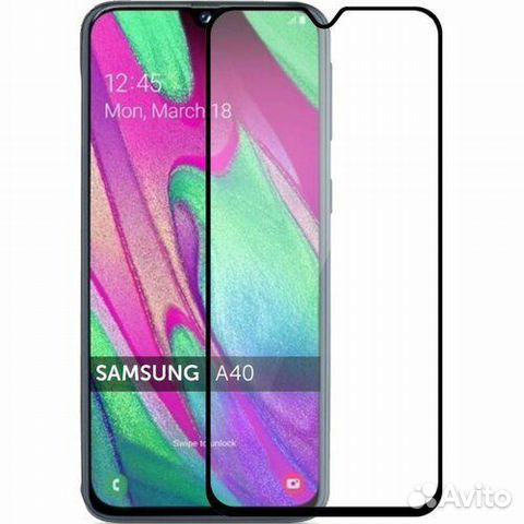 Защитное стекло на Samsung A40 9D