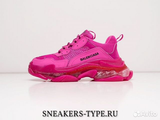 Кроссовки Balenciaga Triple-S Clear Sole Neon Pink