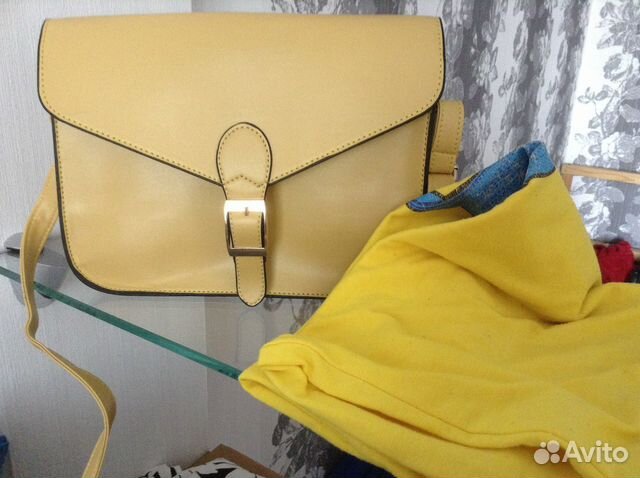 Сумка сумочка желтая маленькая новая