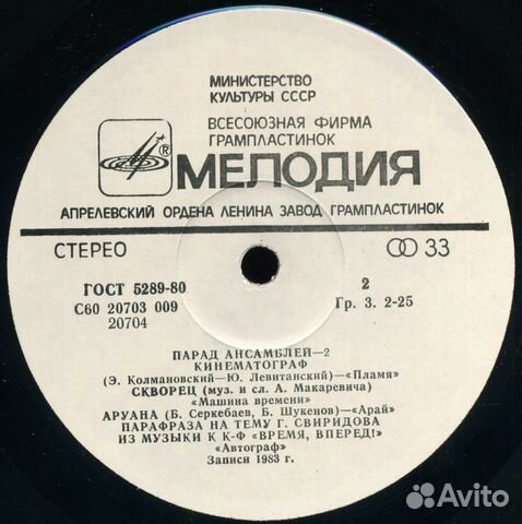 Парад ансамблей-2 1983 Мелодия Парад ансамблей-2 1983 Мелодия