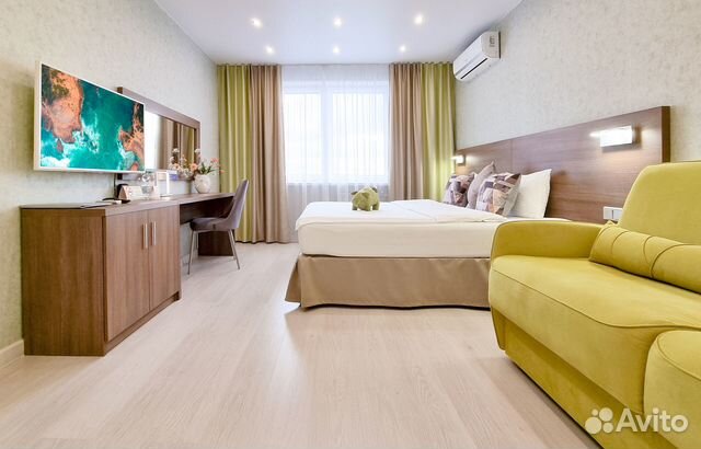 

1-к. квартира, 43 м², 2 кровати