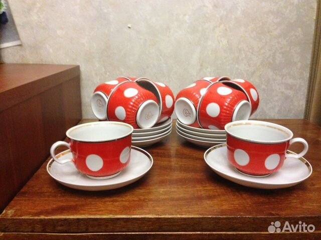 Чайные чашки с блюдцами на 6 и 10 персон— фотография №7