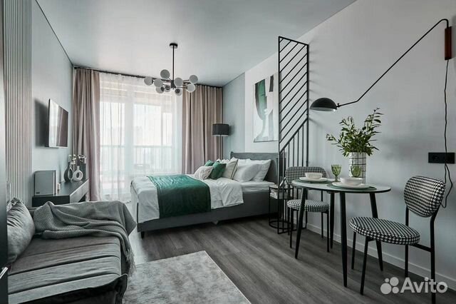 

Квартира-студия, 30 м², 2 кровати