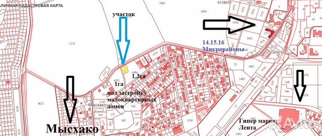 Кадастровая карта мысхако