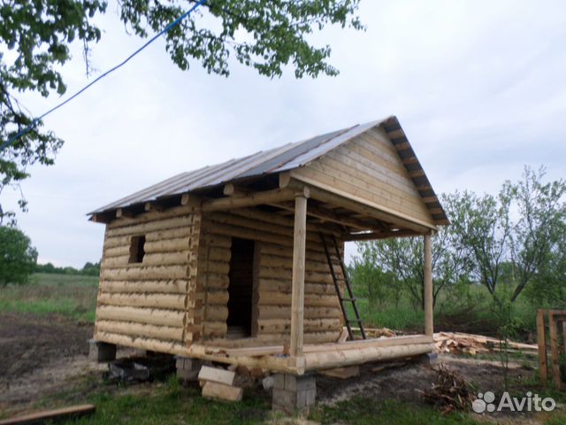 Сруб бани 4x4 + 2 м терраса. Доставка, установка Сруб бани 4x4 + 2 м терраса. Доставка, установка