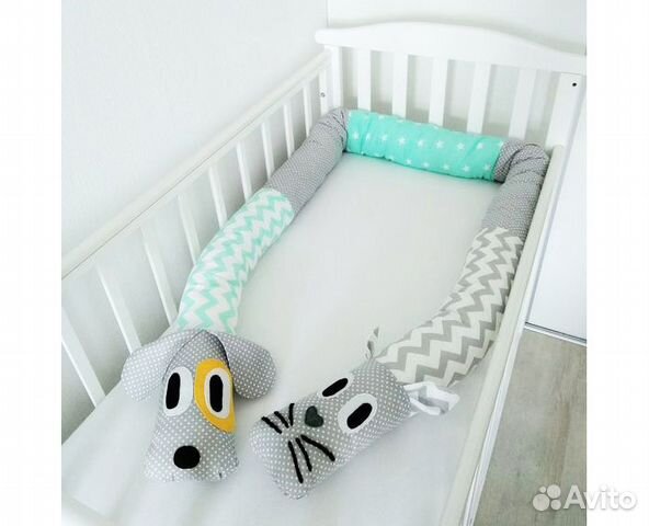 Бортики в кроватку -Котопес- Pillolu Бортики в кроватку -Котопес- Pillolu