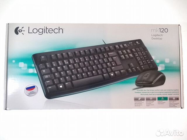 Комплект Logitech mk120 (USB) клавиатура + мышь