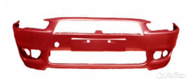 Передний бампер Лансер 10 цвет - красный Передний бампер Лансер 10 цвет - красный