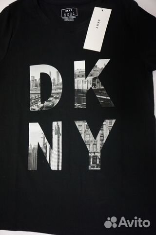 Футболка dkny черная с логотипом новая XS Футболка dkny черная с логотипом новая XS
