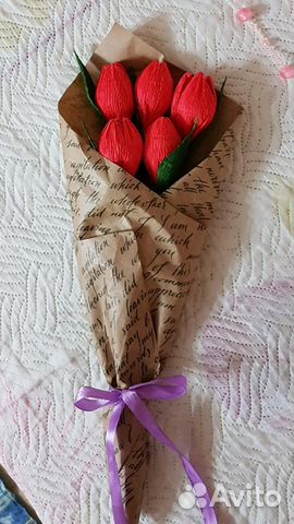 Букет тюльпанов из конфет