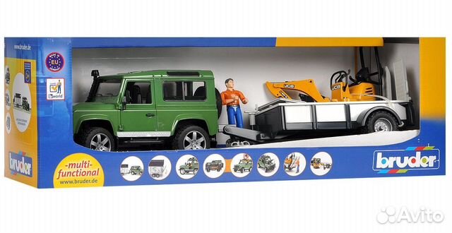 Bruder Внедорожник Land Rover Defender c прицепом Bruder Внедорожник Land Rover Defender c прицепом