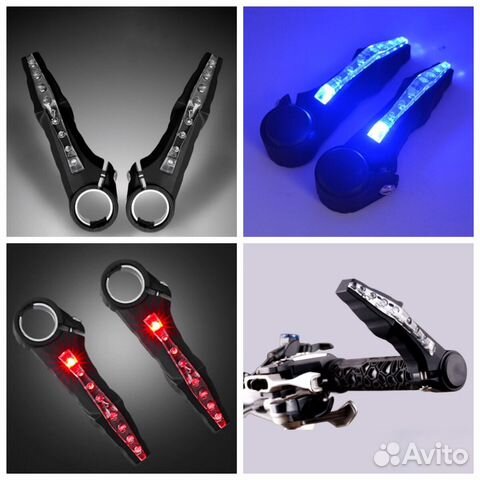 Наконечники на руль V-Grip с подсветкой, «рога на Наконечники на руль V-Grip с подсветкой, «рога на