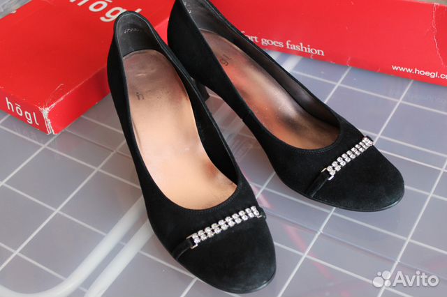 Чёрные замшевые туфли Hoegl, 40 р-р Чёрные замшевые туфли Hoegl, 40 р-р