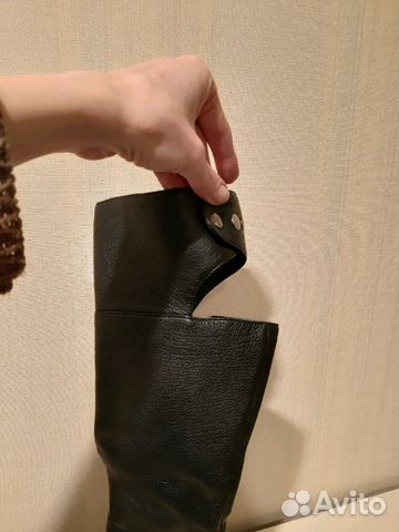 Сапоги весенние чёрные, размер 38