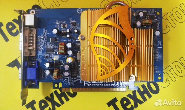 Видеокарта (Б/У) Gigabyte GA-NX66256DP PCI-E DDR3