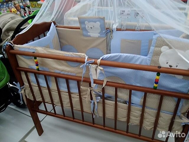 Кровать детская Женечка 1. Классическая на колёсах
