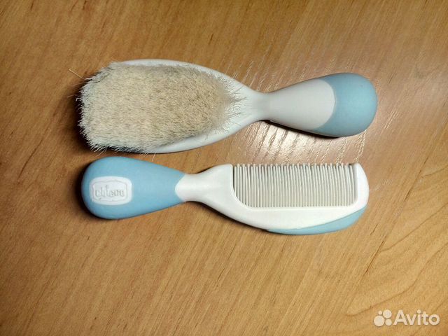 Набор щёточка Chicco для новорожденных и расчёска