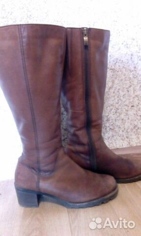 Зимние-кожаные сапоги