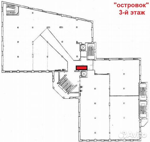 Торговое помещение (островок), 3-й этаж, 6.7 м²