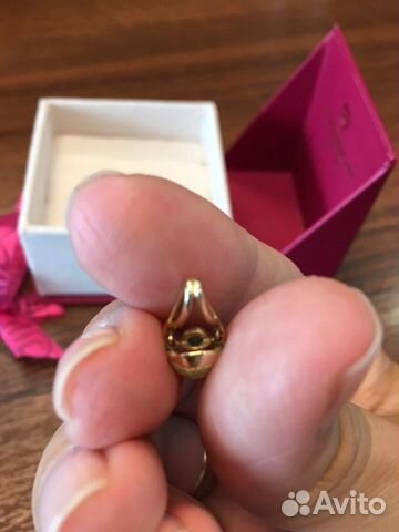 Танцующий бриллиант кулон подвеска с изумрудом