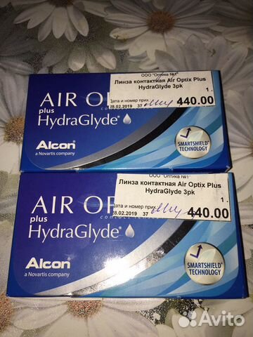Линзы Alcon Air Optix Plus -9.0 -9.5 Линзы Alcon Air Optix Plus -9.0 -9.5