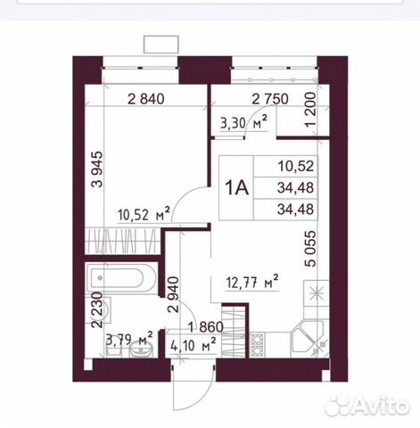 1-к квартира, 35 м², 7/10 эт. 1-к квартира, 35 м², 7/10 эт.