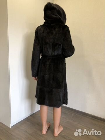 Шуба норковая с капюшоном