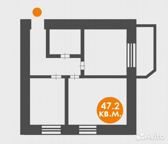 2-к квартира, 47.2 м², 3/12 эт.