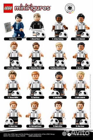 Lego minifigures - DFB series71014 Lego minifigures - DFB series71014
