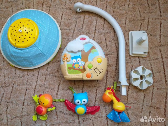 Мобиль в кроватку + 5 погремушек в подарок Мобиль в кроватку + 5 погремушек в подарок