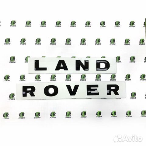 Буквы Land Rover черные глянцевые Буквы Land Rover черные глянцевые