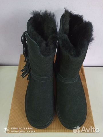 UGG Australia Угги с бахромой черные замш UGG Australia Угги с бахромой черные замш