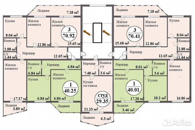 1-к квартира, 29.4 м², 2/4 эт.